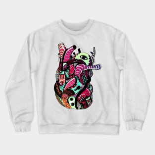 Blue Red Blend Light Heart Crewneck Sweatshirt